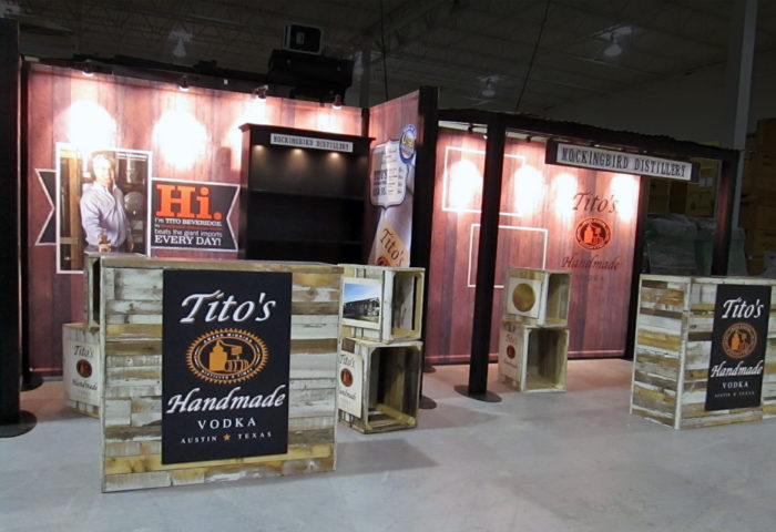 Custom Exhibits Inline Tito's Vodka 1200